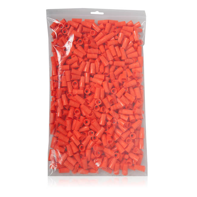 Wire Connector Twist On Wire Nut, Orange (500 Pk)