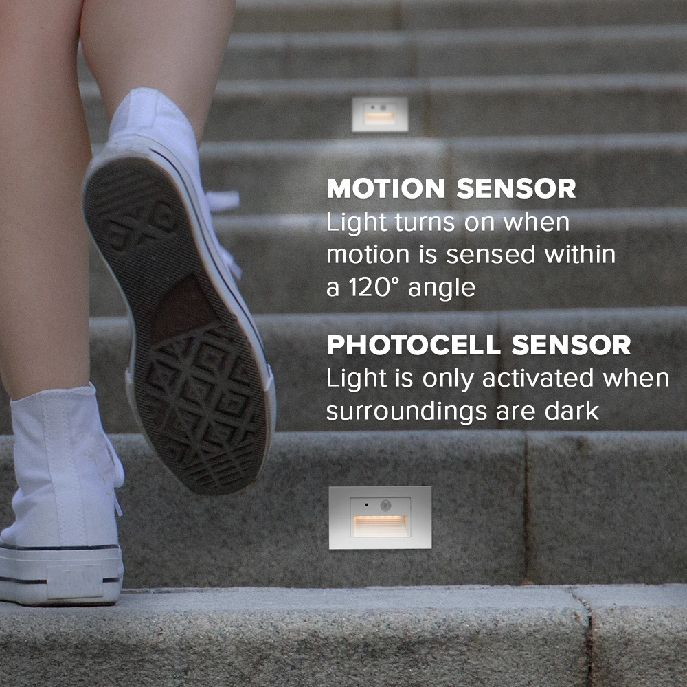 LED Horizontal Motion Sensor Stair Light 3 CCT Color Select