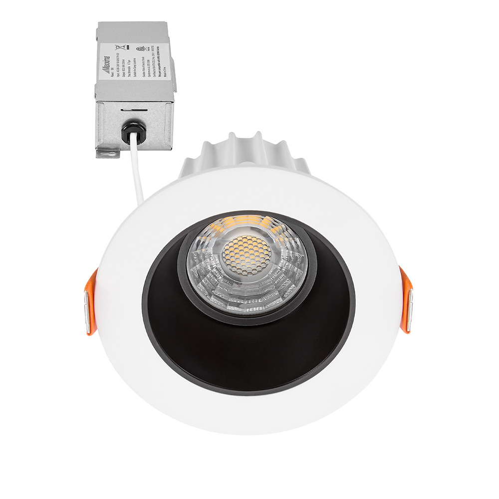 2” Slim Recessed LED Downlight White Trim Black Baffle 5 CCT