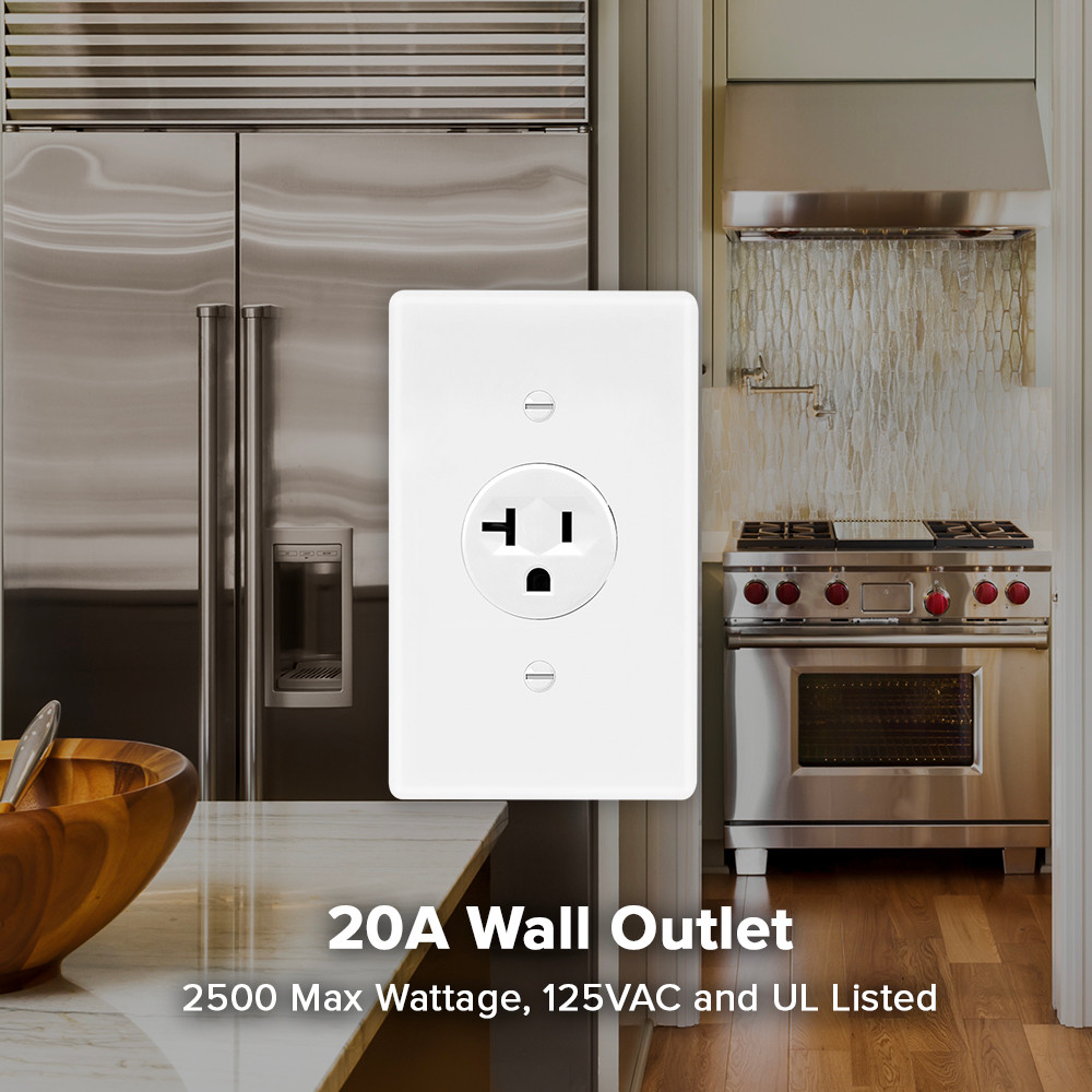 Maxxima 20A Single Receptacle Outlet, Commercial Grade, NEMA 5-20 Maxxima 20A Single Receptacle Outlet, Commercial Grade, NEMA 5-20