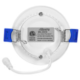 3 in. Slim Recessed LED Downlight, Canless IC Rated, 500 Lumens, 5 CCT Color Selectable 2700K-5000K