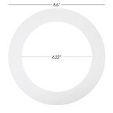 6 in. Goof Rings for Recessed Lights, Can or Canless Downlight Trim Ring, White (12-Pack) 