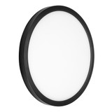 14 in. Black LED Flush Mount Ceiling Light, 5 CCT 2700K-5000K, 2400 Lumens