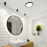 14 in. Black LED Flush Mount Ceiling Light, 5 CCT 2700K-5000K, 2400 Lumens