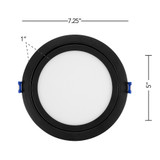6 in. 5 CCT Slim Recessed LED Gimbal Downlight, Black Trim, 1000 Lumens, Color Selectable 2700K-5000K