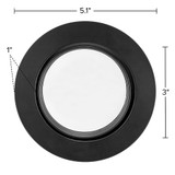 4 in. Adjustable Recessed LED Gimbal Downlight, Black Metal Trim, 950 Lumens, 5 CCT Color Selectable 2700K-5000K