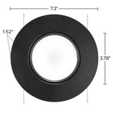 5 in. and 6 in. Adjustable Recessed LED Gimbal Downlight, Black Metal Trim, 1150 Lumens, 5 CCT Color Selectable 2700K-5000K