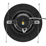 5 in. and 6 in. Adjustable Recessed LED Gimbal Downlight, Black Plastic Trim, 1000 Lumens, 5 CCT Color Selectable 2700K-5000K