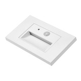  Horizontal LED Motion Sensor Step Light, Indoor/Outdoor Stair Light, 3 CCT Color Selectable 3000K/4000K/5000K, White (2 Pack)