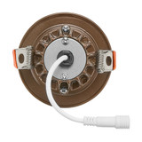  2 in. Slim Round Recessed Anti-Glare LED Downlight, Bronze Trim, Canless IC Rated, 550 Lumens, 5 CCT 2700K-5000K