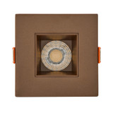 2 in. Slim Square Recessed Anti-Glare LED Downlight, Bronze Trim, Canless IC Rated, 550 Lumens, 5 CCT 2700K-5000K
