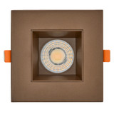 4 in. Slim Square Recessed Anti-Glare LED Downlight, Bronze Trim, Canless IC Rated, 1000 Lumens, 5 CCT 2700K-5000K