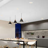 6 in. 5 CCT Adjustable LED Slim Eyeball Gimbal Downlight, 1400 Lumens, Color Selectable 2700K-5000K, 360° Rotation