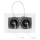 4 in. 2 Head Trimless LED Slim Square Recessed Anti-Glare Gimbal Downlight, White, Canless IC Rated, 2000 Lumens, 5 CCT 2700K-5000K