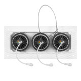 4 in. 3 Head Trimless LED Slim Square Recessed Anti-Glare Gimbal Downlight, White, Canless IC Rated, 3000 Lumens, 5 CCT 2700K-5000K