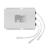 4 in. 3 Head Trimless LED Slim Square Recessed Anti-Glare Gimbal Downlight, White, Canless IC Rated, 3000 Lumens, 5 CCT 2700K-5000K