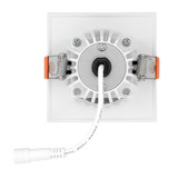 2 in. Slim Square Recessed Anti-Glare LED Downlight, White Trim Black Baffle, Canless IC Rated, 500 Lumens, 5 CCT 2700K-5000K
