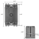 1 Gang 18 cu. in. PVC New Construction Electrical Switch and Outlet Junction Box, ETL Listed, Gray (10 Pack)