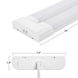 2 ft. Utility LED Adjustable Shop Light Fixture, Linkable, Frosted Lens 5000K Daylight 5000 Lumens