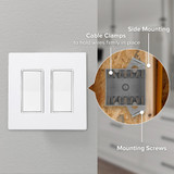 2 Gang 32.5 cu. in. PVC New Construction Electrical Switch and Outlet Junction Box, ETL Listed, Gray (10 Pack)