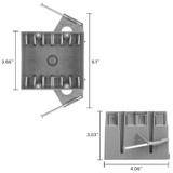 2 Gang 32.5 cu. in. PVC New Construction Electrical Switch and Outlet Junction Box, ETL Listed, Gray (10 Pack)