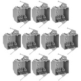 2 Gang 32.5 cu. in. PVC New Construction Electrical Switch and Outlet Junction Box, ETL Listed, Gray (10 Pack)