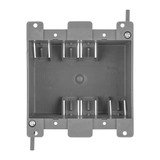 2 Gang 26 cu. in. PVC Old Construction Electrical Switch and Outlet Junction Box, ETL Listed, Gray (10 Pack)