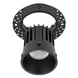 2 in. Trimless Slim Round Recessed Anti-Glare LED Downlight, Black, Canless IC Rated, 600 Lumens, 5 CCT 2700K-5000K
