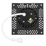 2 in. Trimless Slim Square Recessed Anti-Glare LED Downlight, Black, Canless IC Rated, 600 Lumens, 5 CCT 2700K-5000K