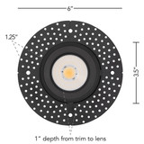 4 in. Trimless Slim Round Recessed Anti-Glare LED Downlight, Black, Canless IC Rated, 1000 Lumens, 5 CCT 2700K-5000K