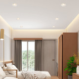 6 in. Trimless Slim Round Recessed Anti-Glare LED Downlight, White, Canless IC Rated, 2000 Lumens, 5 CCT 2700K-5000K