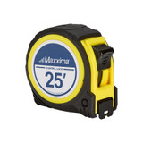 25 ft. Tape Measure, Retractable, Manual Thumb Control and Pause Lock, Belt Clip, 1-Inch Blade, Heavy Duty