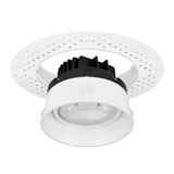 4 in. 5 CCT Adjustable LED Slim Trimless Eyeball Gimbal Downlight, 950 Lumens, Color Selectable 2700K-5000K, 360° Rotation