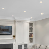 4 in. 5 CCT  Adjustable Slim Trimless Recessed LED Floating Gimbal Downlight, 750 Lumens, Color Selectable 2700K-5000K