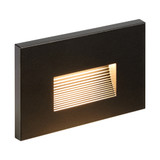Horizontal LED Step Light, Indoor/Outdoor Stair Light, 3 CCT Color Selectable 3000K/4000K/5000K, Black (2 Pack)