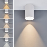 3 in. LED Cylinder Downlight, Ceiling Spot Light, 1000 Lumens, Canless 5 CCT Color Selectable 2700K-5000K, White