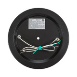 11 in. 2-Light Indoor / Outdoor Flush Mount Ceiling Light, Round Black w/ Wood Grain Farmhouse Fixture, Bulbs Not Included