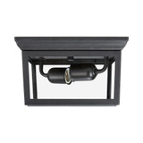 9 in. Outdoor / Indoor Flush Mount Ceiling Light Fixture, Black Porch Light w/ Clear Glass, Bulbs Not Included