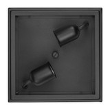 9 in. Outdoor / Indoor Flush Mount Ceiling Light Fixture, Black Porch Light w/ Clear Glass, Bulbs Not Included