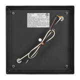 9 in. Outdoor / Indoor Flush Mount Ceiling Light Fixture, Black Porch Light w/ Clear Glass, Bulbs Not Included