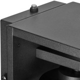 Outdoor Wall Sconce, Black Rectangular Fixture w/ Clear Glass Cylinder, Dusk to Dawn Sensor, Bulb Not Included - 14 in. Height