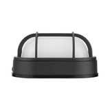 LED Outdoor Bulkhead Light, 1000 Lumens, 6 CCT 2700K-6500K, Black Flush Mount Fixture for Wall or Ceiling - 9 in. Height