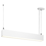 2 ft. LED Linear Up / Down Light Fixture, 3 CCT 3500K-5000K, 3000 Lumens, Adjustable Light Output, Suspension Pendant Mounting