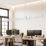 2 ft. LED Linear Up / Down Light Fixture, 3 CCT 3500K-5000K, 3000 Lumens, Adjustable Light Output, Suspension Pendant Mounting