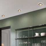 4 in. 5 CCT Adjustable LED Slim Gimbal Downlight, Brushed Nickel Trim, 900 Lumens, Color Selectable 2700K-5000K, 30° Directional Tilt