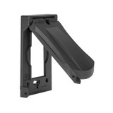 1-Gang Vertical Outdoor Outlet Cover Box Heavy Duty Weather Resistant, Black (2-Pack)