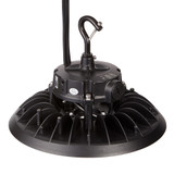 10 in. LED UFO High Bay Light Fixture, Black Hardwired Warehouse Light, 22,500 Lumens, 3 CCT 4000K-5700K, Selectable Wattage 100-150