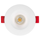 2 in. 2 Hour Fire Rated Slim Recessed Anti-Glare LED Downlight, Canless IC Rated, 600 Lumens, 5 CCT Color Selectable 2700K-5000K