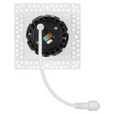 2 in. Trimless Slim Square Recessed Anti-Glare LED Downlight, White Recess Black Baffle, 600 Lumens, 5 CCT 2700K-5000K