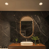 4 in. Low Kelvin Trimless Slim Round Recessed Anti-Glare LED Downlight, White, Canless IC Rated, 1000 Lumens, 5 CCT 2200K - 3500K